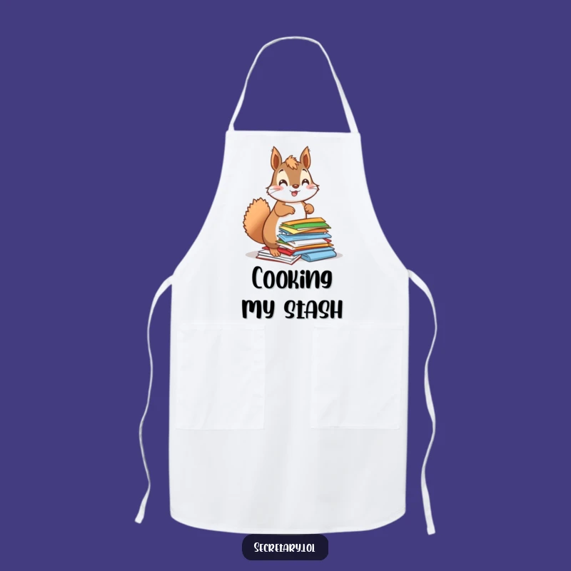 Funny Squirrel Chef Apron: Enthusiastic Organizer - Hilarious Kitchen Gift