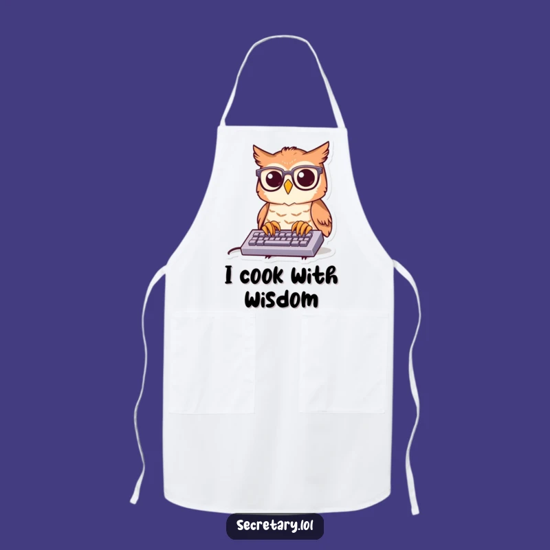 Funny Owl Chef Apron: Spectacled Owl Cooking Gear - Hilarious Kitchen Gift