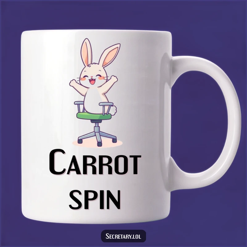 Funny Bunny Office Chair Mug: Dizzy Delight Gift for Hop-py Mornings