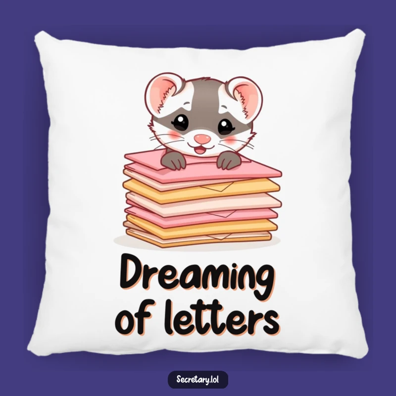 Funny Ferret Pillow - Cozy Cute Pet Decor Accent