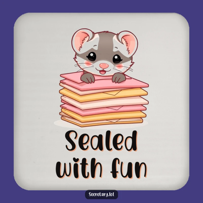 Funny Ferret Drink Coasters - Cute Pet Protective Tableware Set