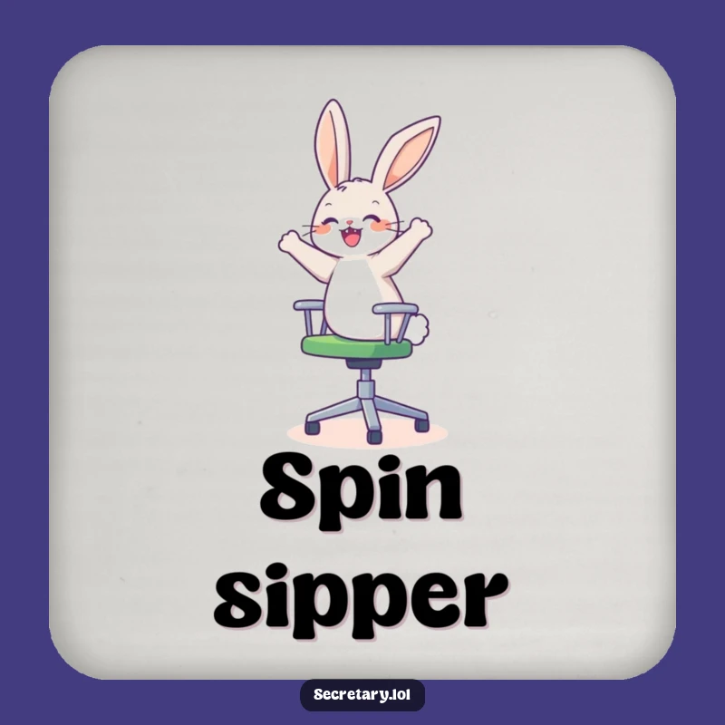 Funny Bunny Office Chair Coaster: Dizzy Protector for Your Surfaces