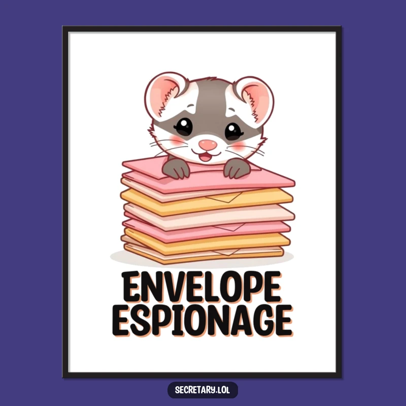Funny Ferret Art Print - Playful Pet Decor for Walls
