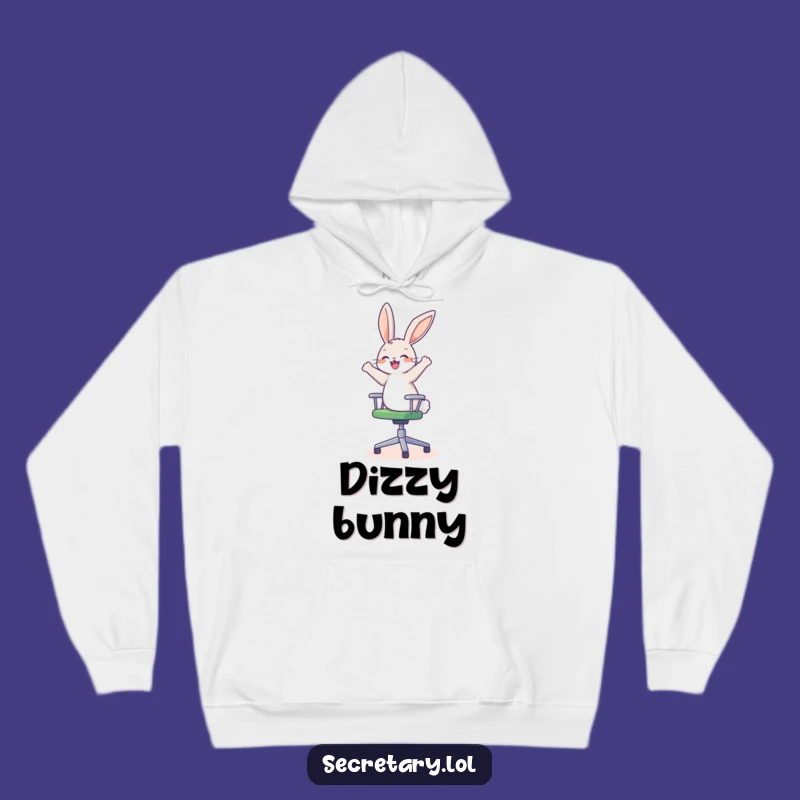 Funny Bunny Office Chair Hoodie: Cozy Dizzy Delight Gift for Chilly Days