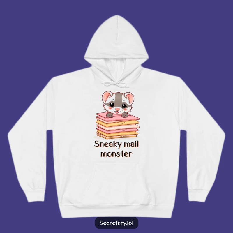 Funny Ferret Hoodie - Cozy Pet Apparel with Adorable Mail Theme
