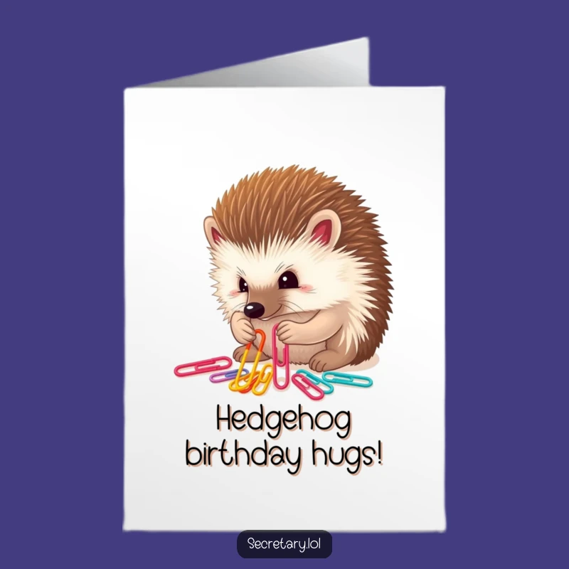 Free Printable Hedgehog Birthday Card - Organized Funny Downloadable Gift
