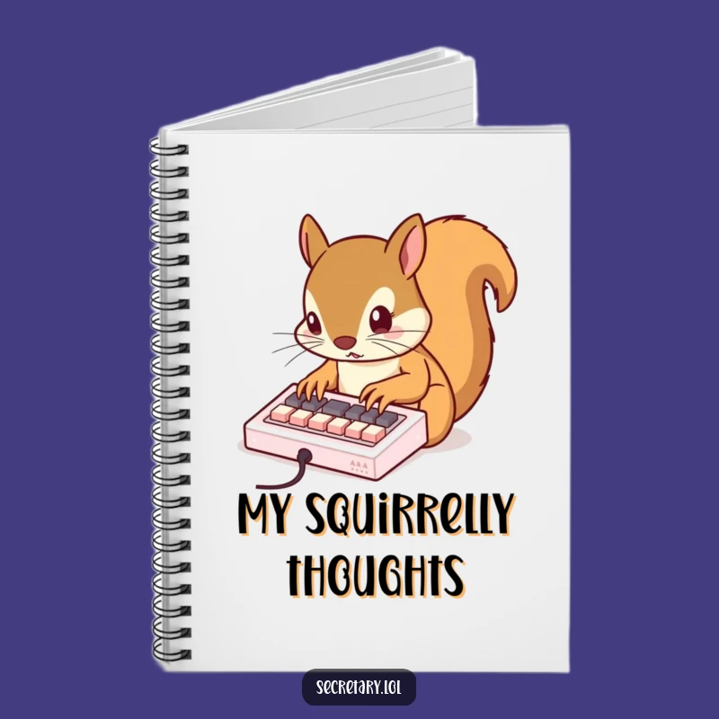 Funny Squirrel Typing Notebook - Organize Your Tech Thoughts Fast