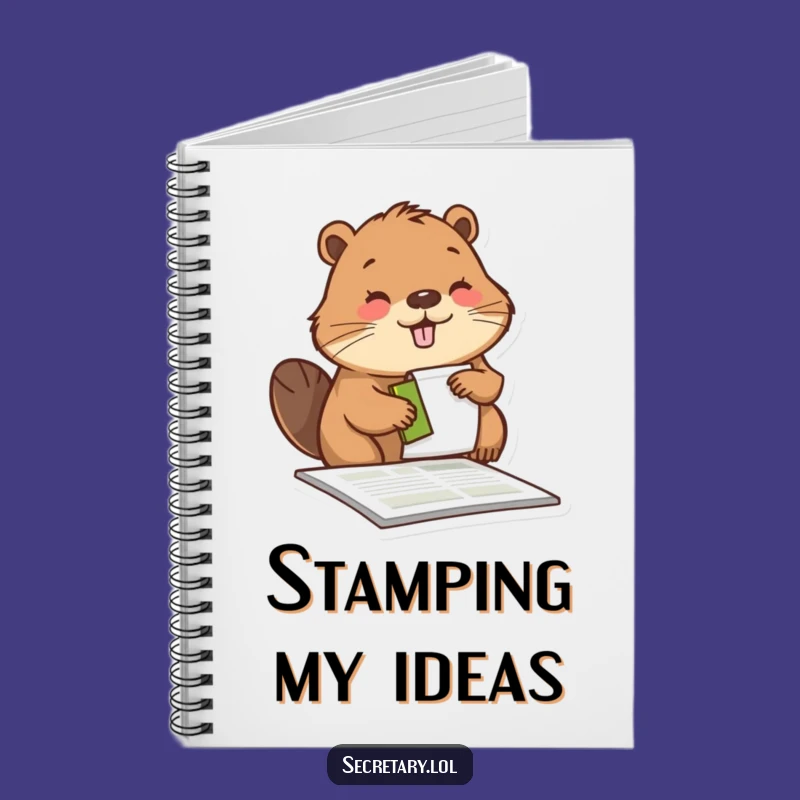 Funny Beaver Notebook: Diligent Stamping Journal - Hilarious Work Accessory Gift