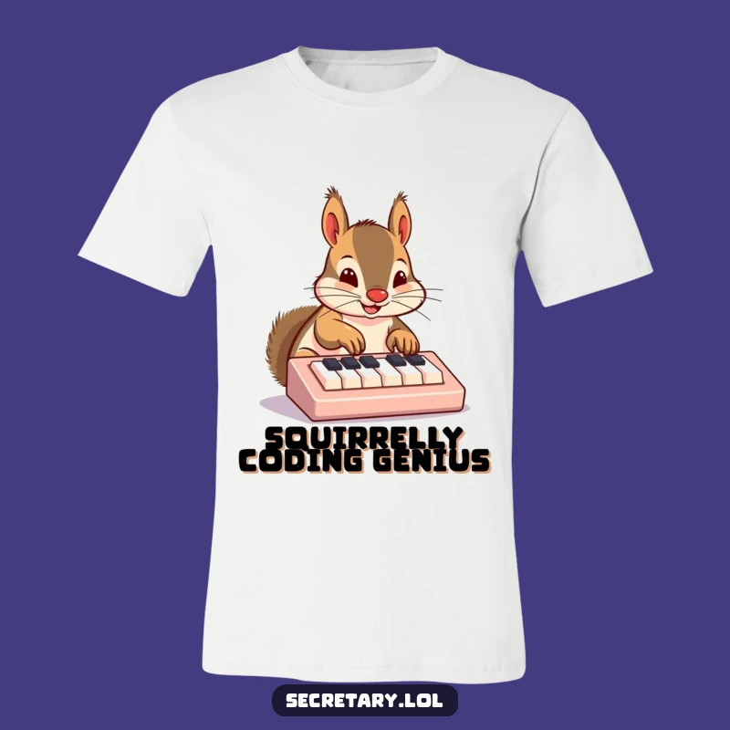 Funny Squirrel Typing Nose T-Shirt: Hilarious Gift for Keyboard Warriors and Pet Lovers