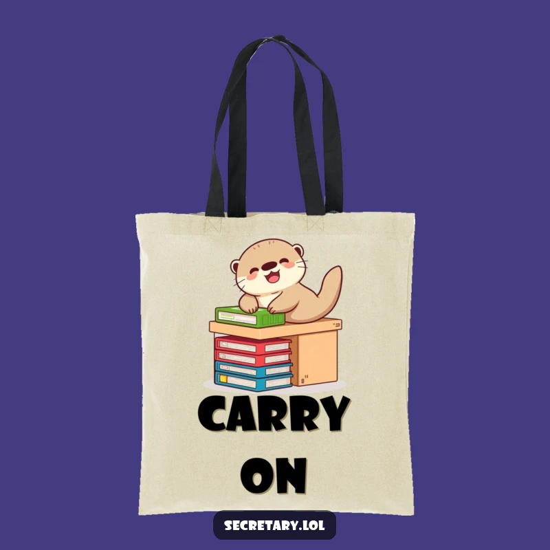 Funny Otter Desk Slide Tote Bag: Playful Companion for Everyday Adventures
